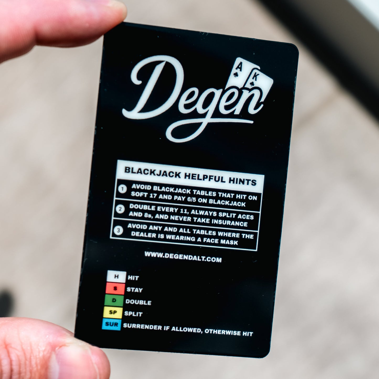 6-DECK BLACKJACK STRATEGY CARD